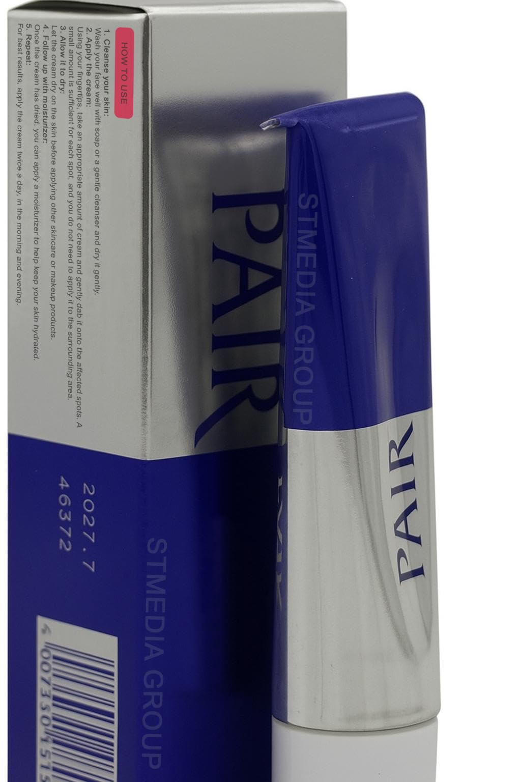 Pair Acne Cream jar close-up highlighting a hydrating, non-greasy formula for sensitive skin