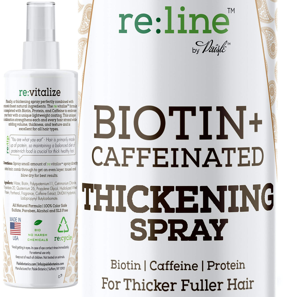 Paisle Botanics Biotin Hair Spray bottle front for instant volume.