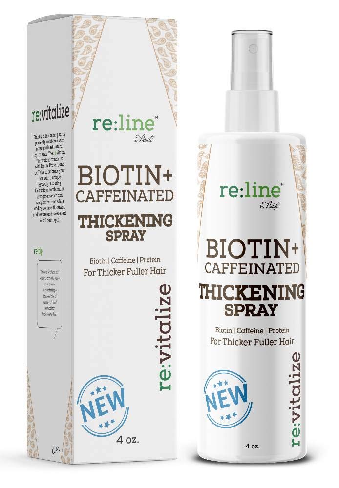 Paisle Botanics Biotin Hair Spray nozzle dispensing for quick styling.