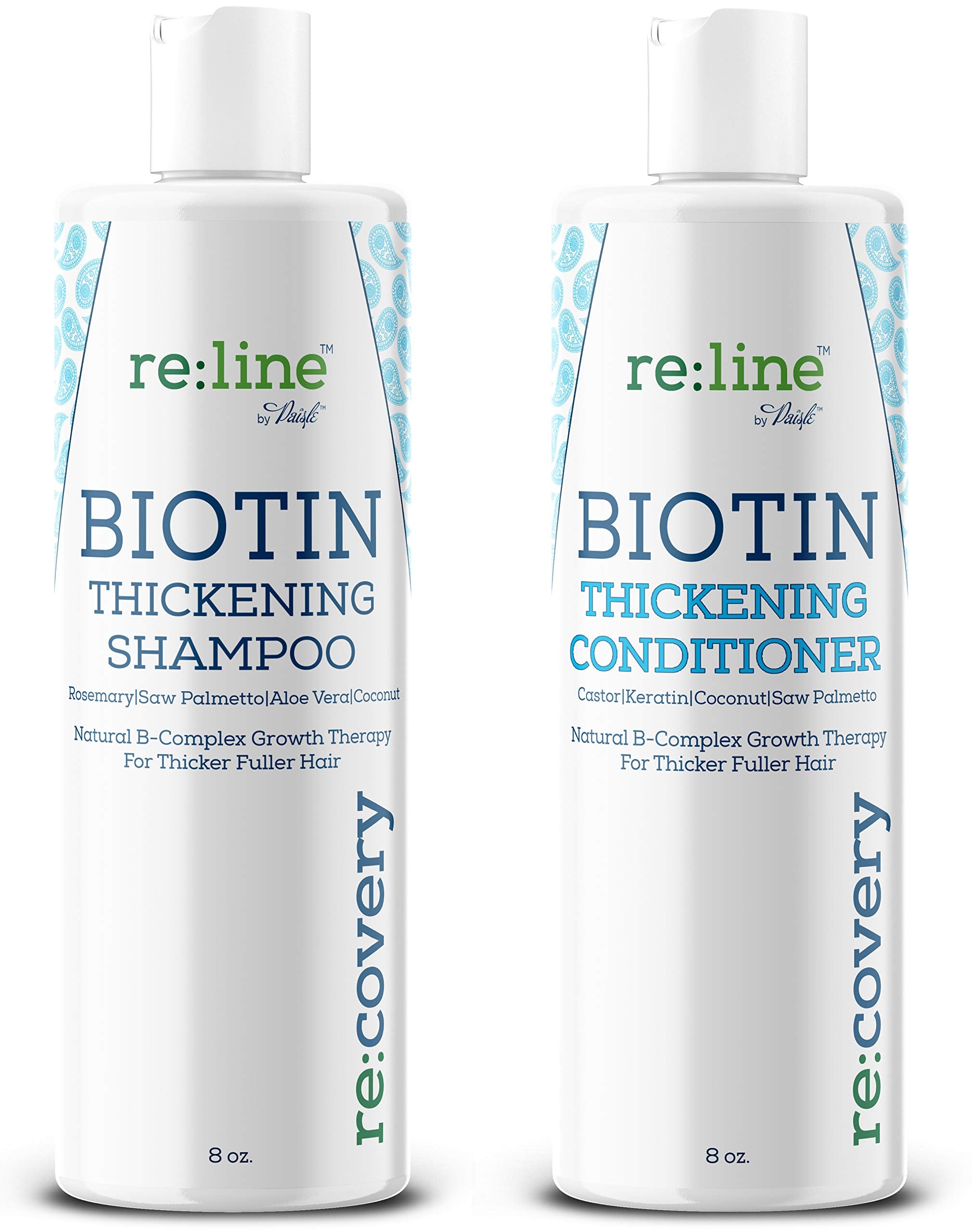 Paisle Botanics Biotin Shampoo bottle close-up for scalp nourishment.