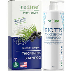 Paisle Botanics Biotin Thickening Shampoo bottle showcases a lightweight volumizing formula for fuller hair.