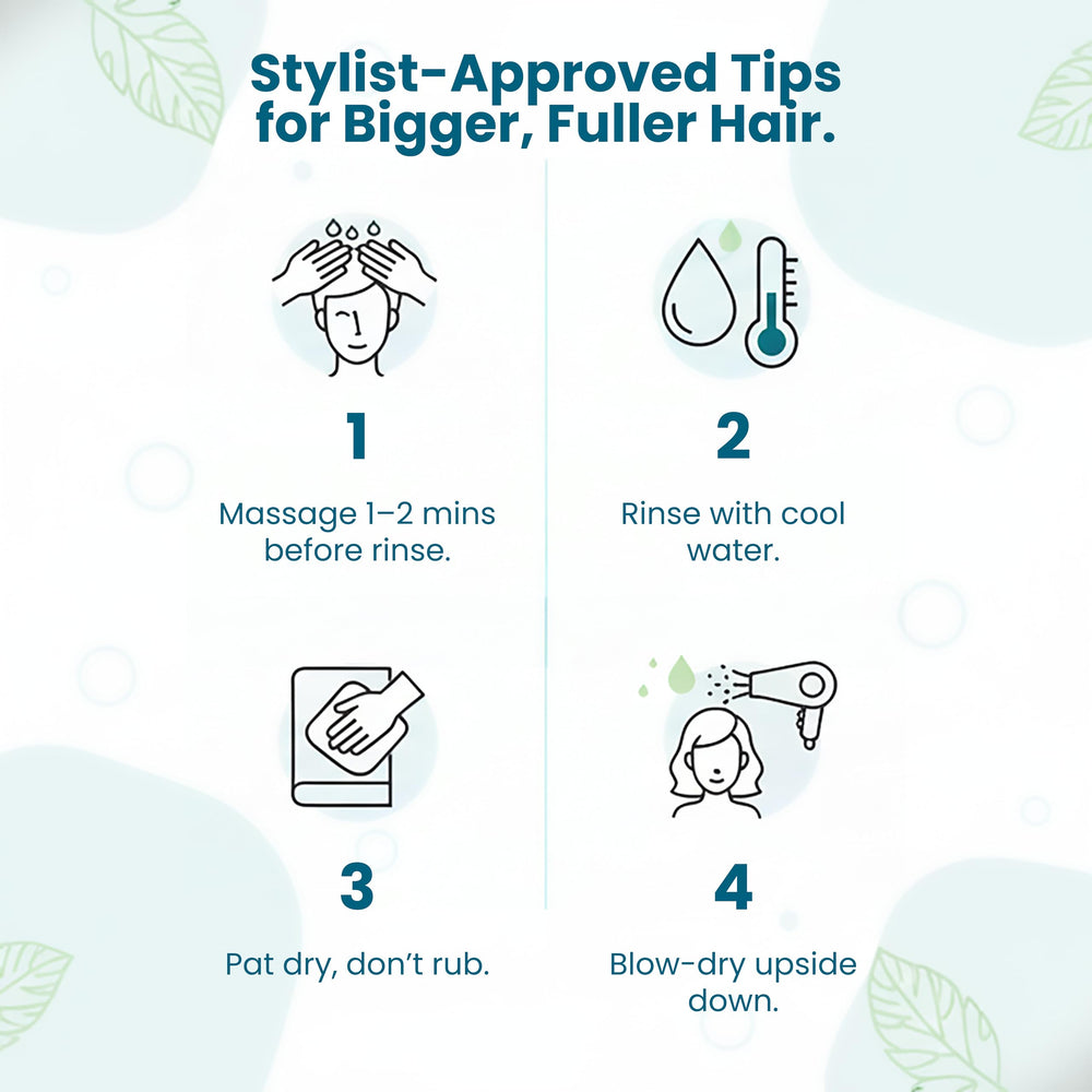 Paisle Botanics Biotin Thickening Shampoo daily-use demo shows easy application and rinsing.