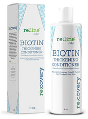 Paisle Botanics RE:COVERY biotin conditioner bottle promotes fuller-looking hair.