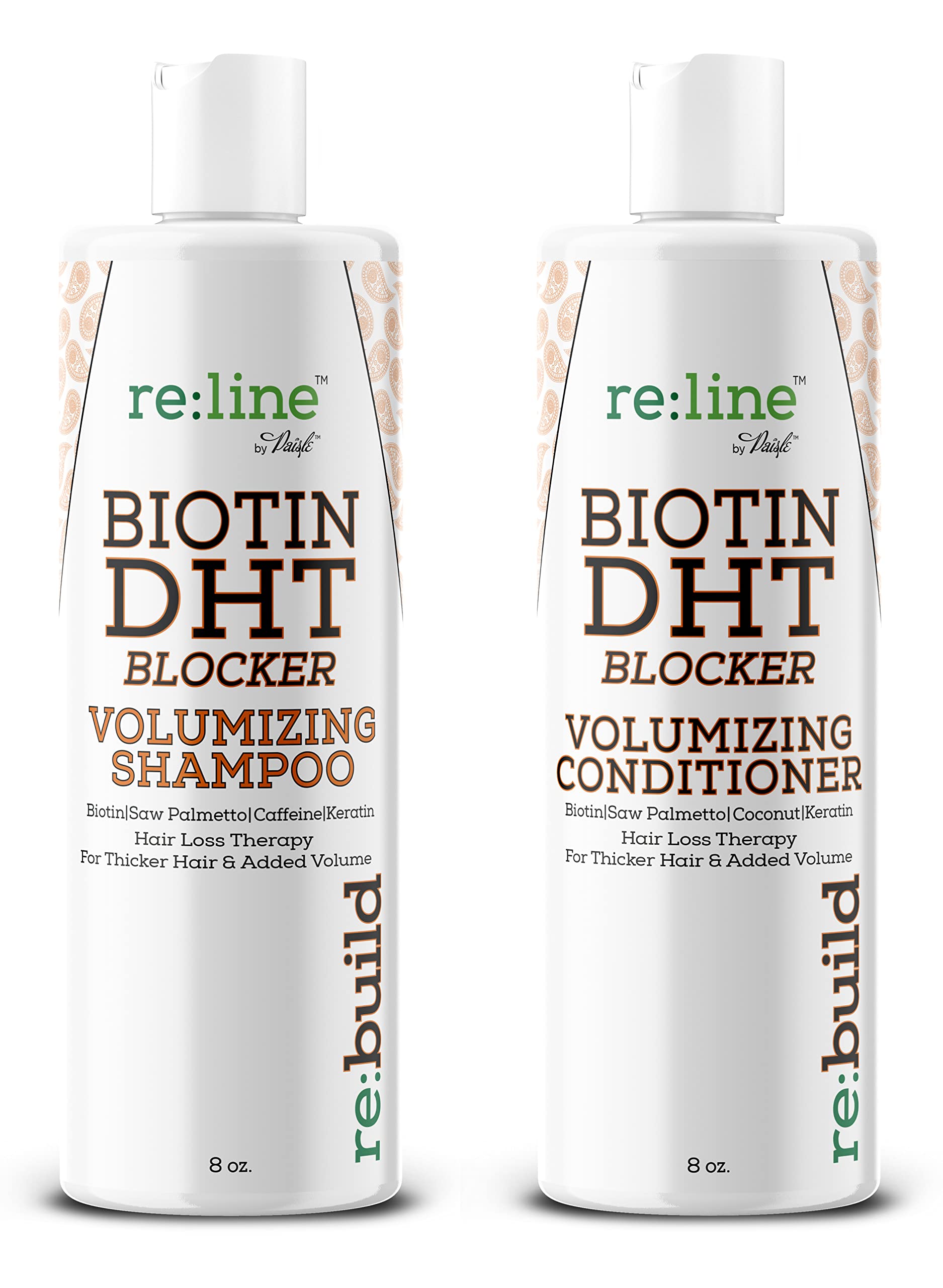 Paisle Botanics volumizing shampoo bottle pour demonstrates lightweight cleansing for fuller hair.