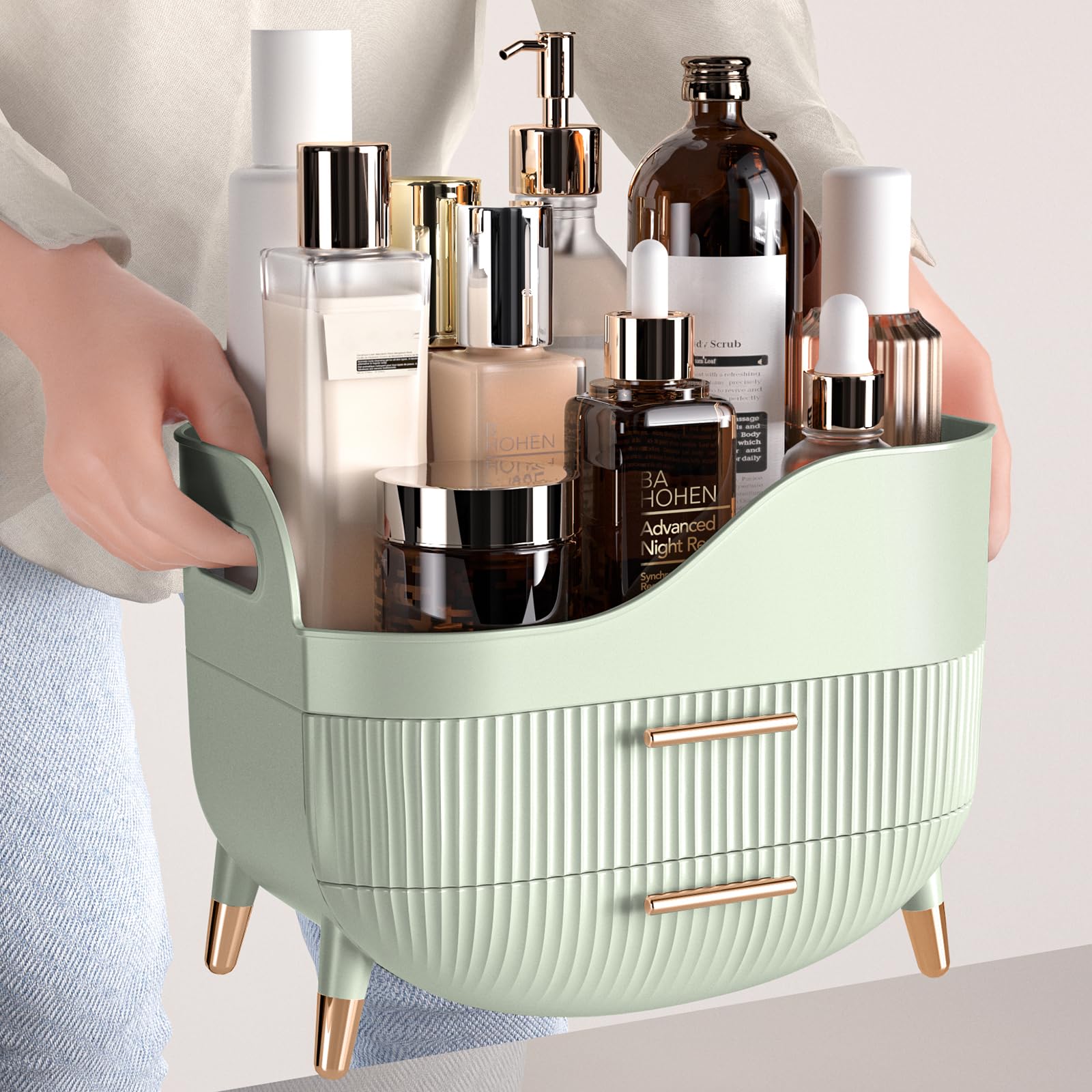Pajiriona large-capacity storage box fits multiple cosmetics and tools.