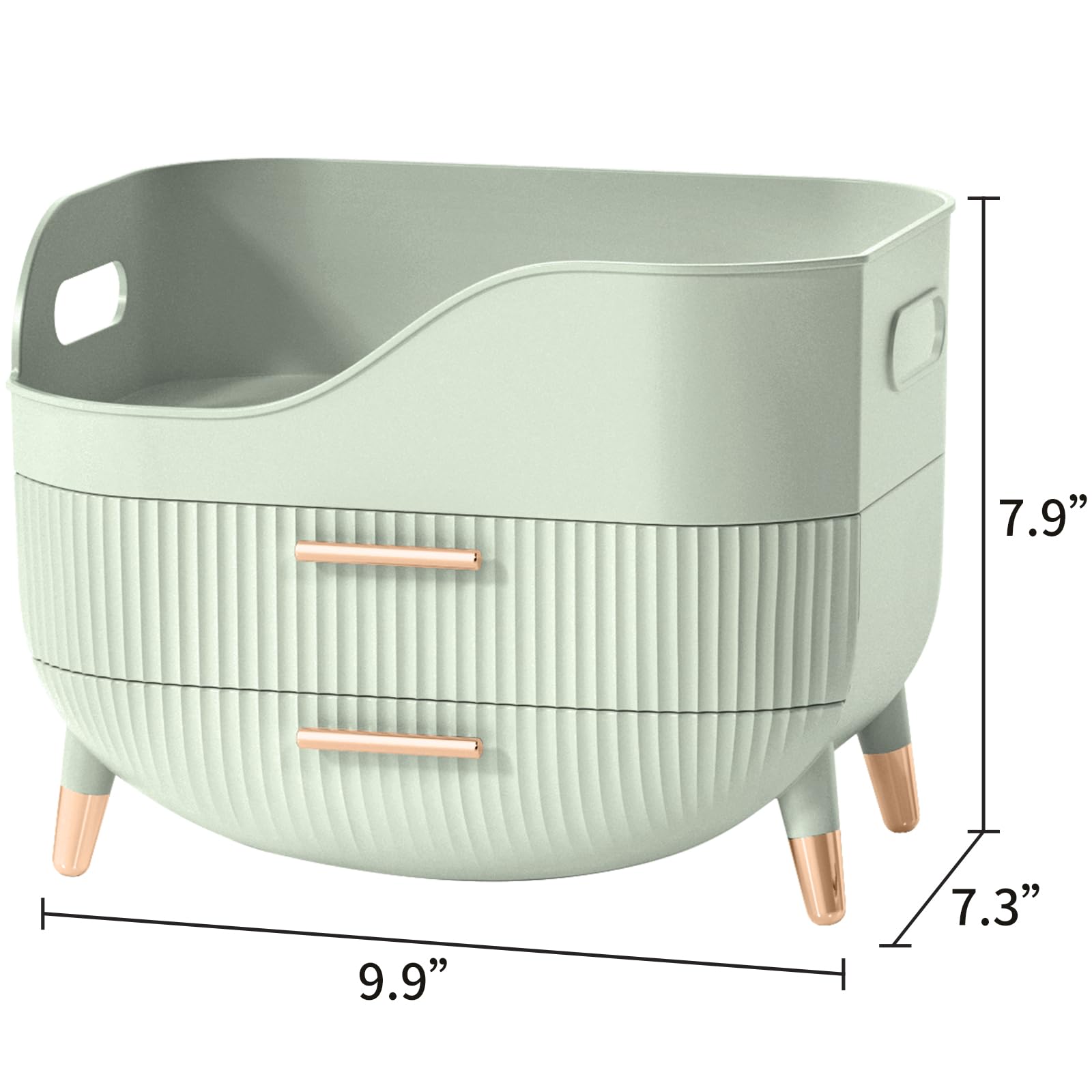 Pajiriona skincare organizer on countertop demonstrates stable non-slip placement for daily routines.