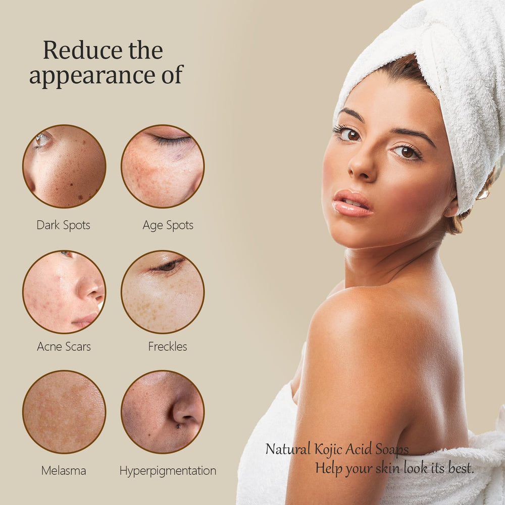 PALFICAB Kojic Turmeric Soap on face and body for even skin tone.