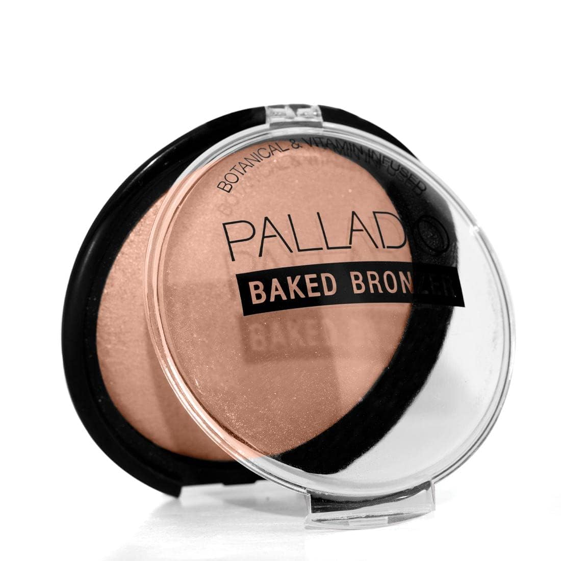 Palladio Baked Bronzer infused with safflower and chamomile for soothing wear
