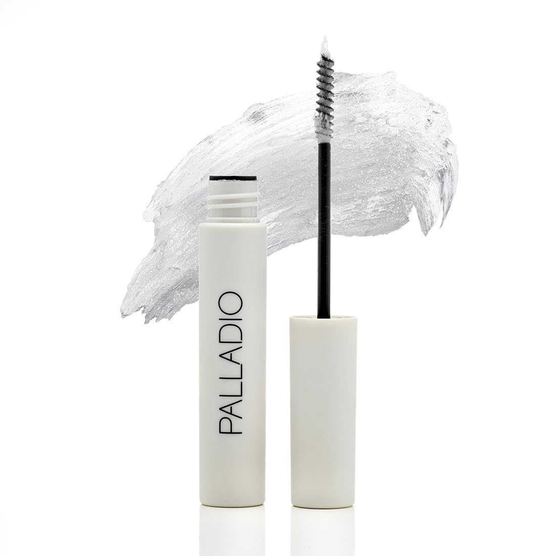 Palladio Brow Laminating Gel bottle demonstrates strong hold for salon-like laminated brows.