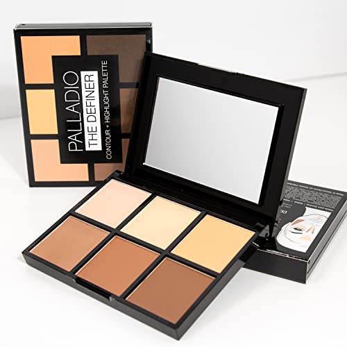 Palladio Definer Contour Shades laid out for precise cheek shaping and facial contouring.