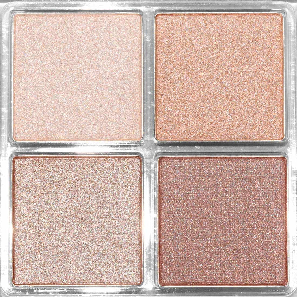 Palladio Eyeshadow Quads Ballerina swatch quad demonstrates rich pigmentation and blendable texture