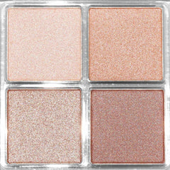 Palladio Eyeshadow Quads Ballerina swatch quad demonstrates rich pigmentation and blendable texture