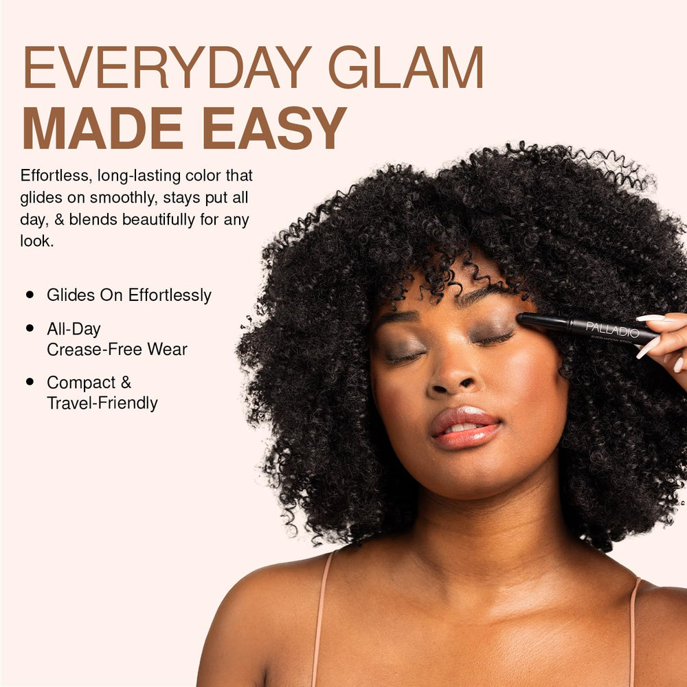 Palladio Matte Rose application shows even base for day-to-night looks.