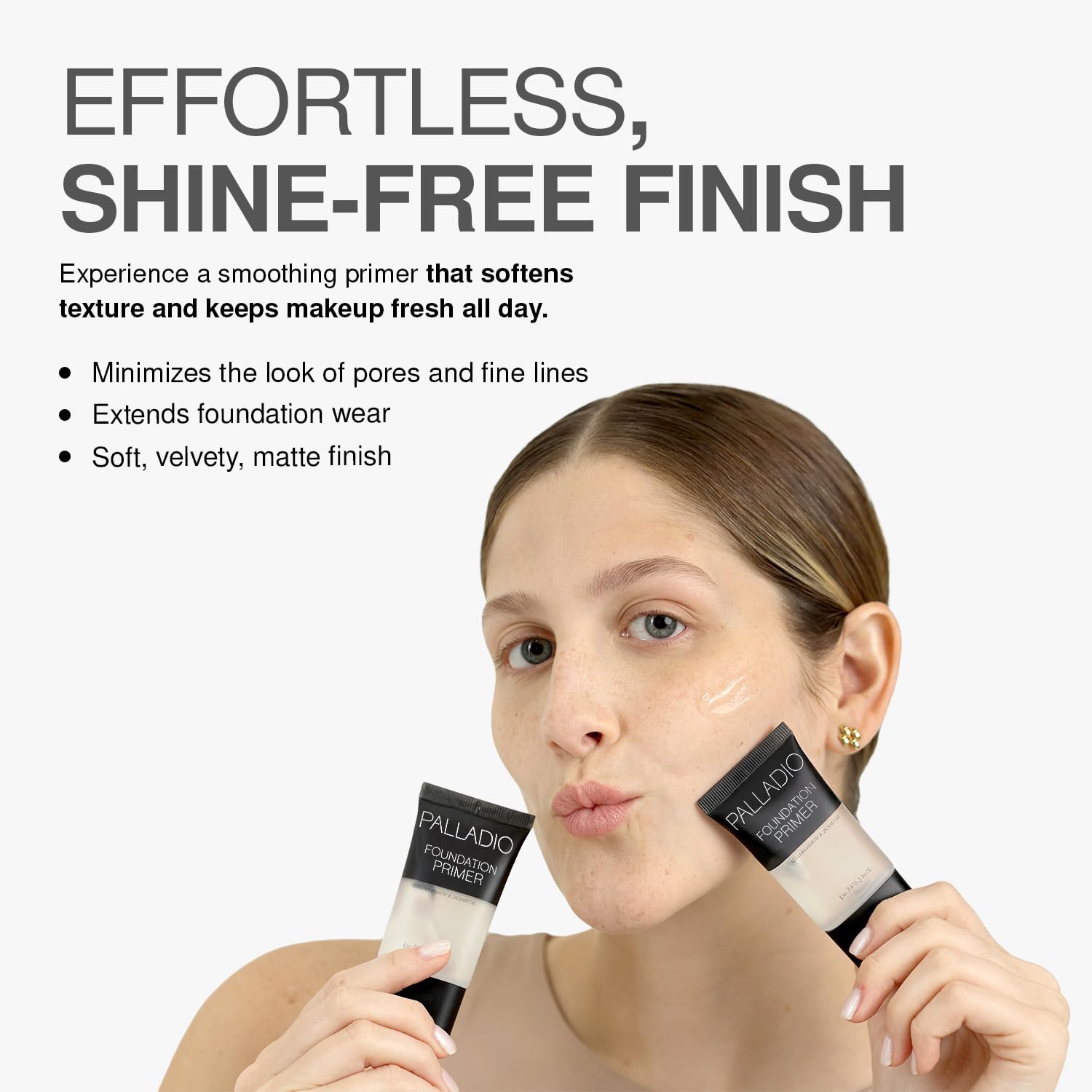Palladio Foundation Primer bottle with aloe vera and chamomile for soothing ingredients