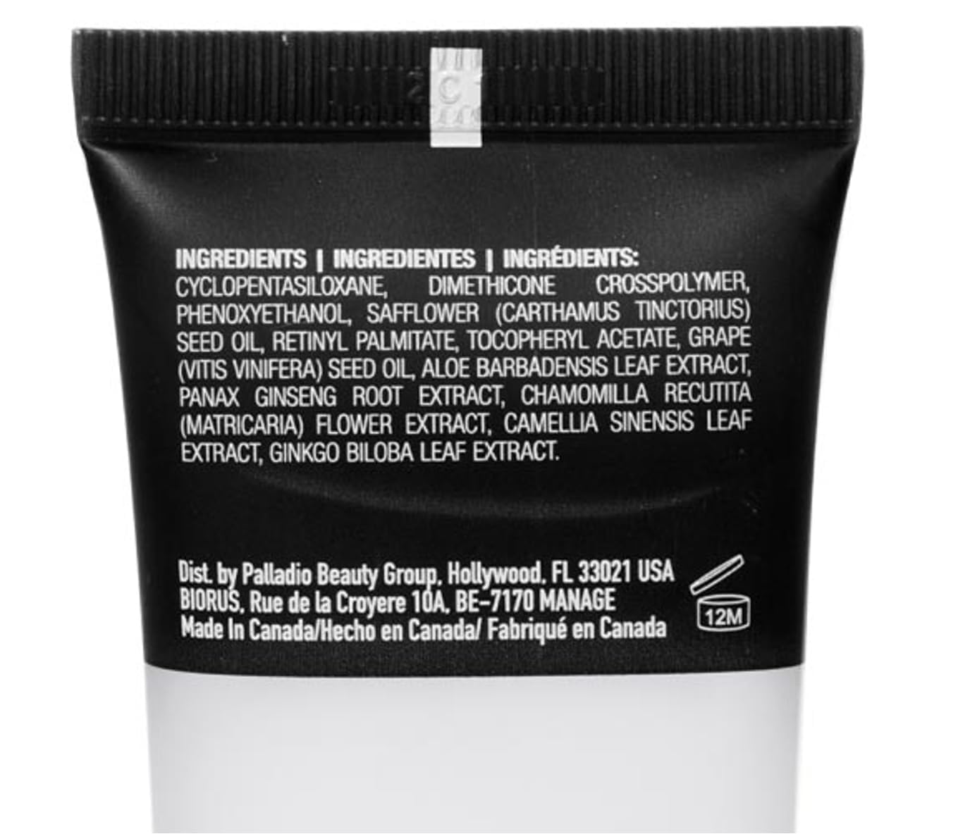 Palladio Foundation Primer cream texture emphasizes lightweight formula