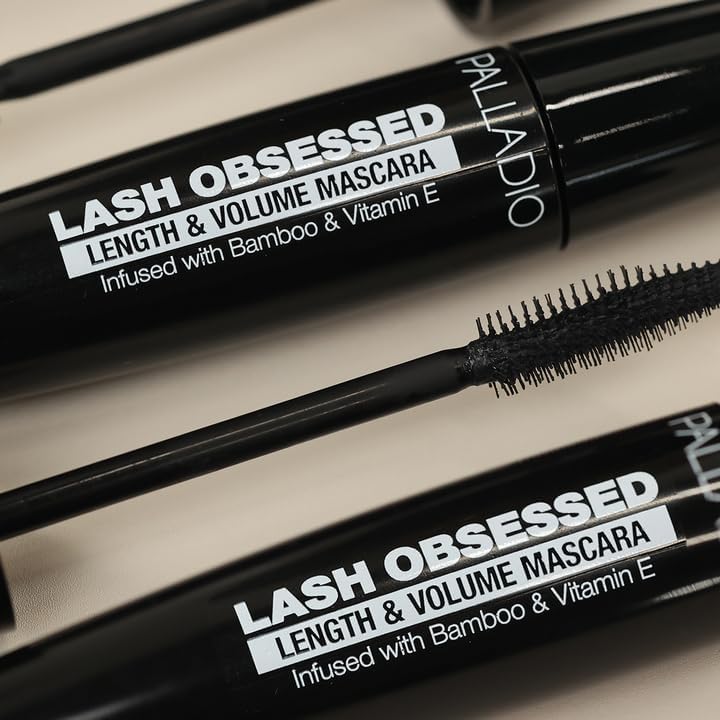 Palladio Lash Obsessed Mascara wand closeup enables precise curl and lift