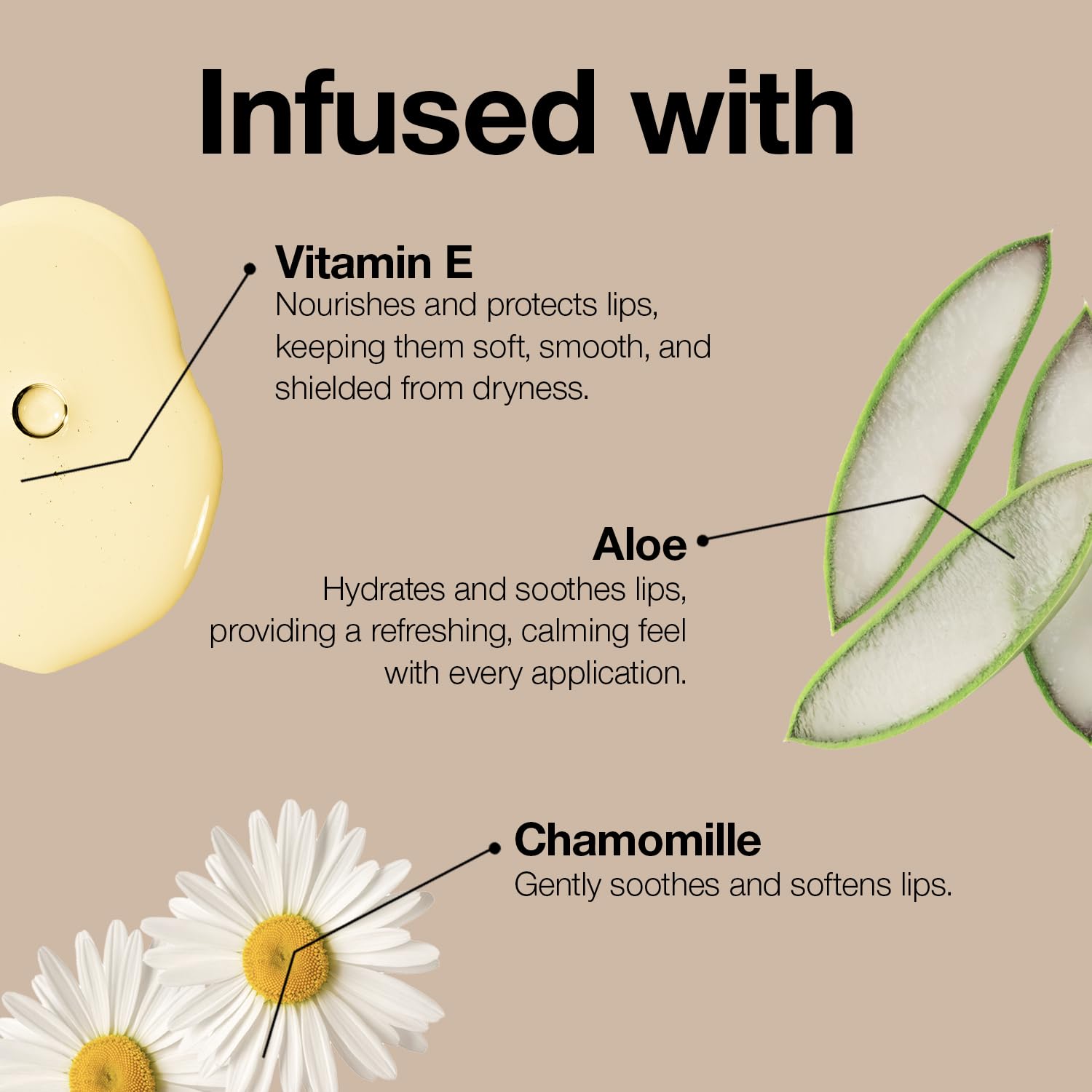 Palladio lip liner with chamomile and aloe nourishes lips during use.