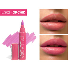 Palladio Lip Stain with Chisel Tip Marker enables precise lip color application