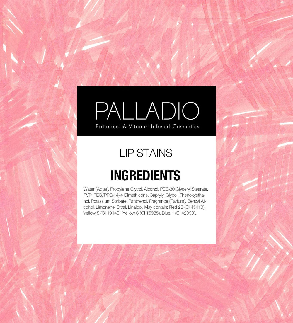 Palladio Lip Stain clean lips application supports oil-free lip prep