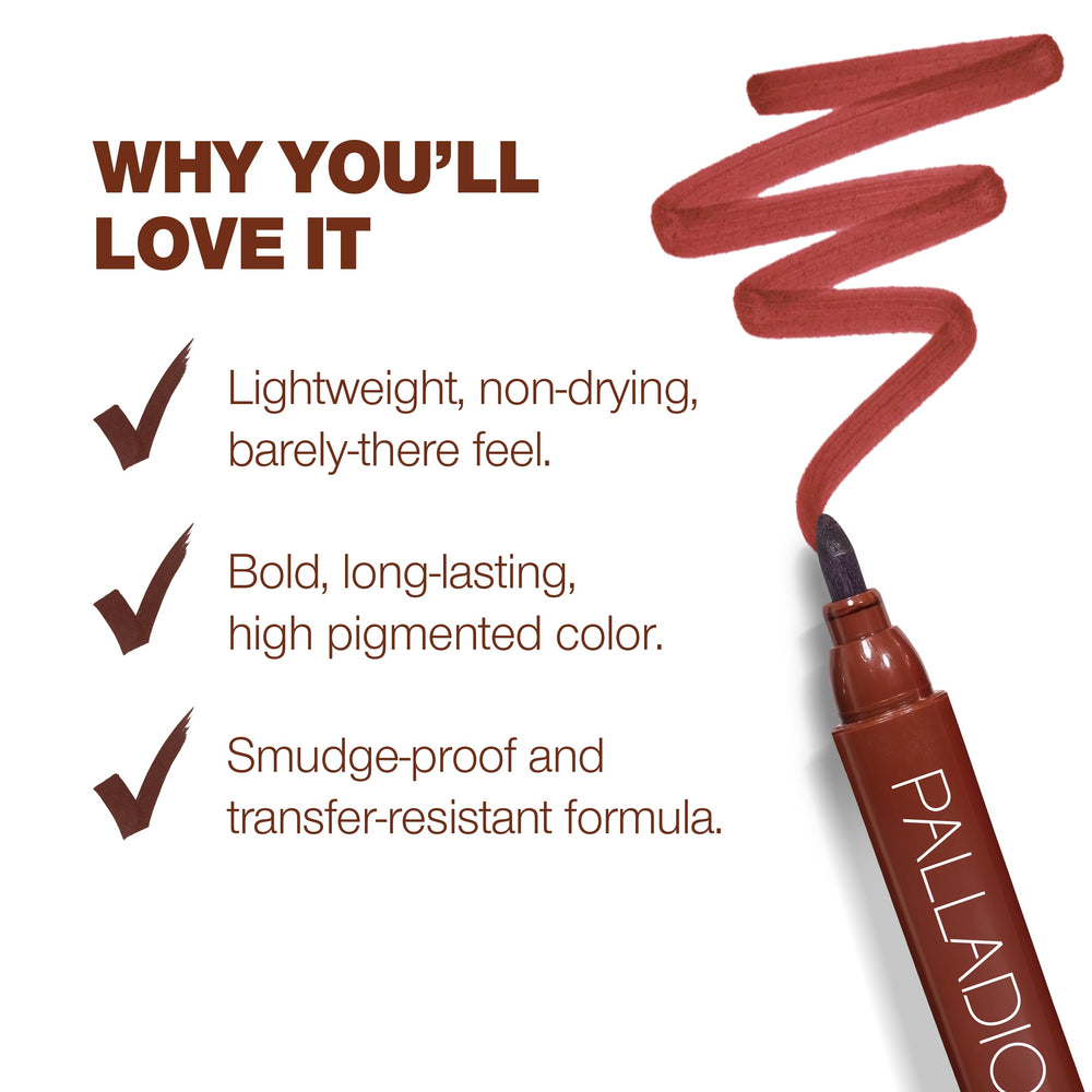 Palladio Lip Stain delivers smudge-proof finish for busy days and errands