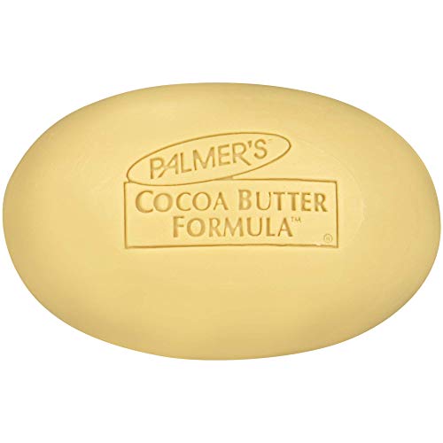 Palmer's Cocoa Butter Formula soap packaging with vitamin E highlights nourishing cocoa butter.