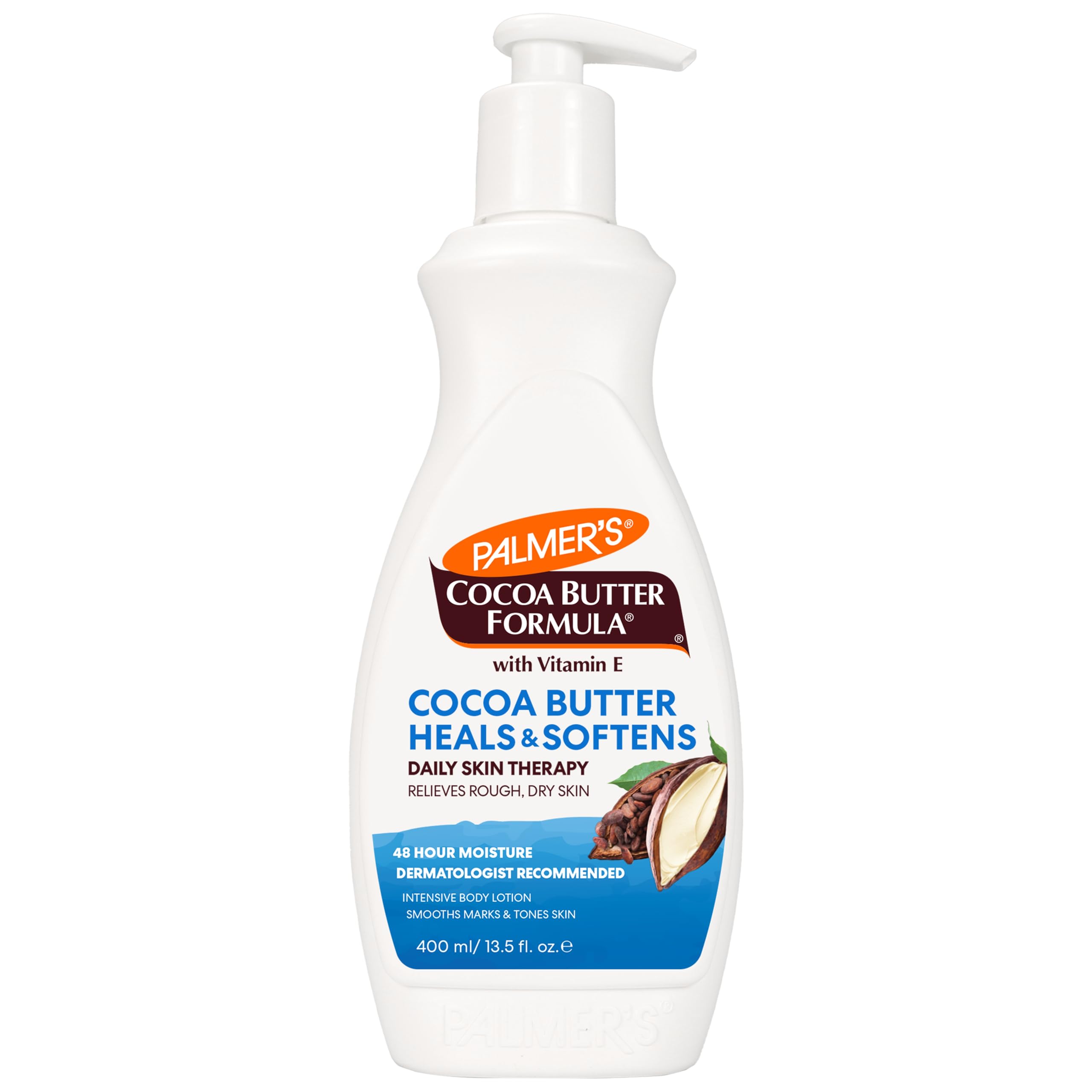 Palmer's pump bottle front view showing easy-dispense convenience