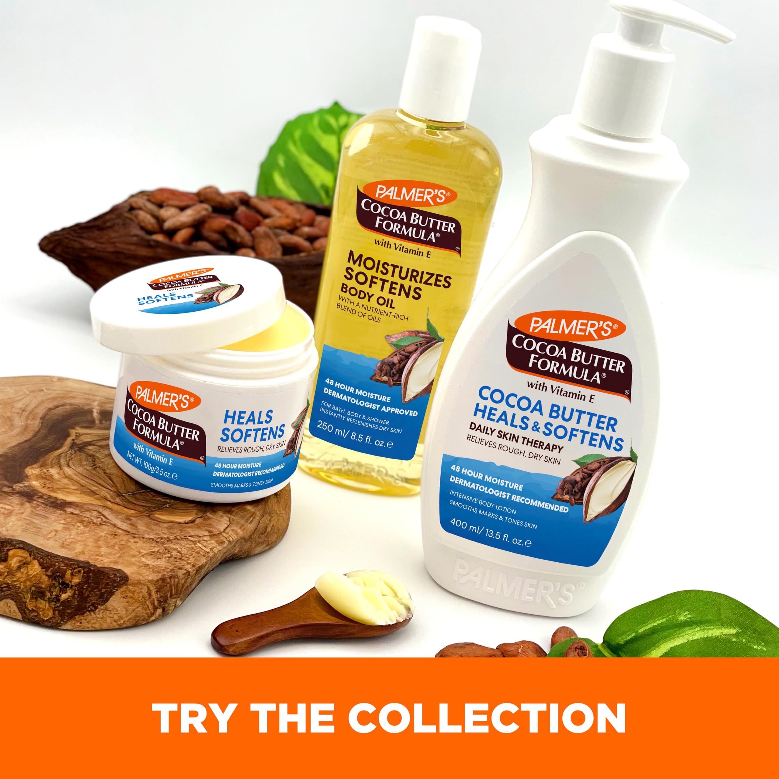 Palmer's lotion on bathroom vanity conveying everyday skincare routine