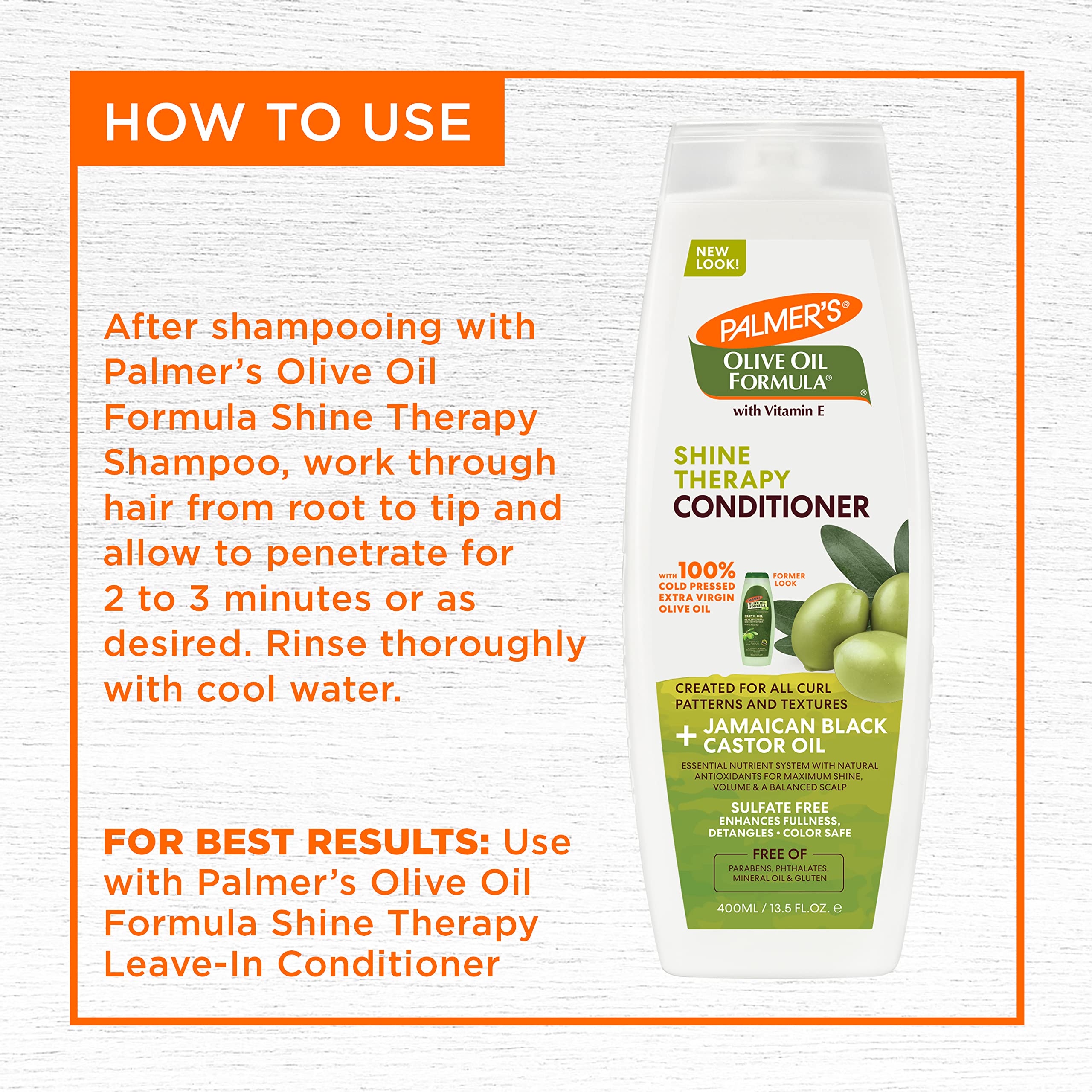 Palmer's Cuidado capilar con ingredientes vegetales para hidratación suave.