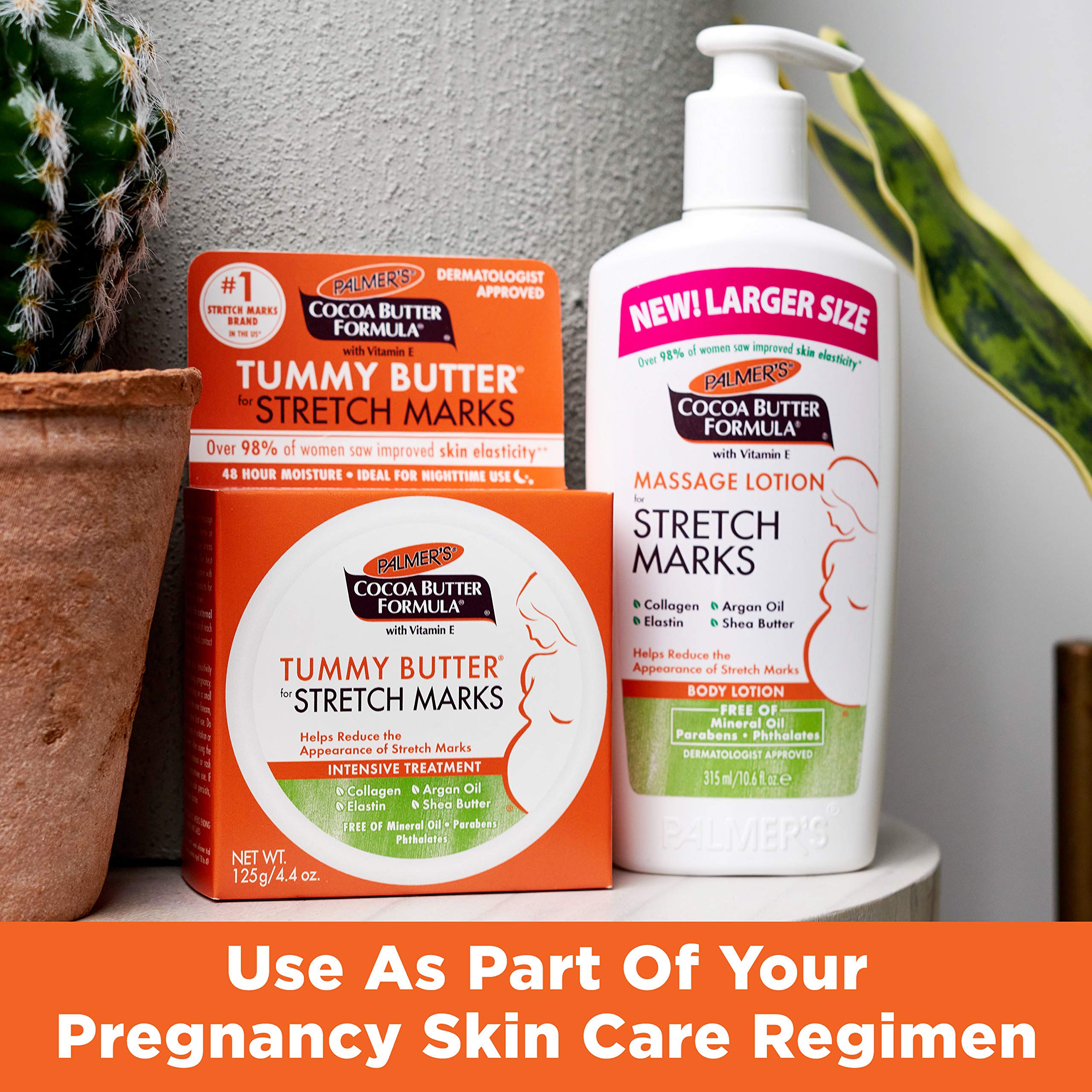 Palmer's used by a pregnant person as gentle daily moisturization support