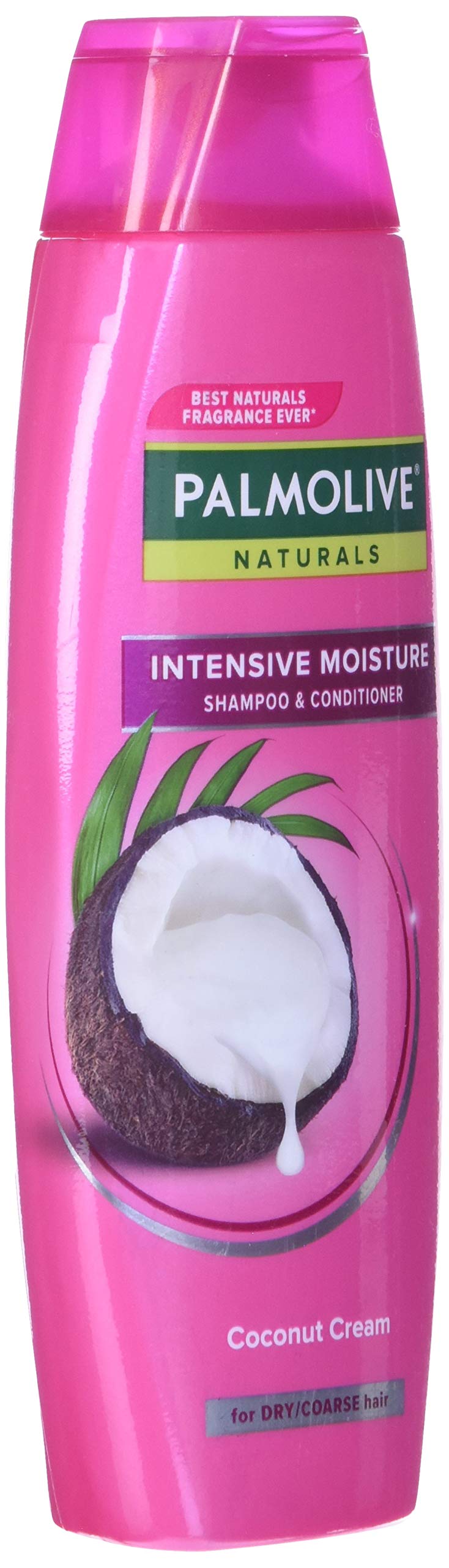 Palmolive Naturals Intensive Moisture Conditioner bottle delivering lasting softness.