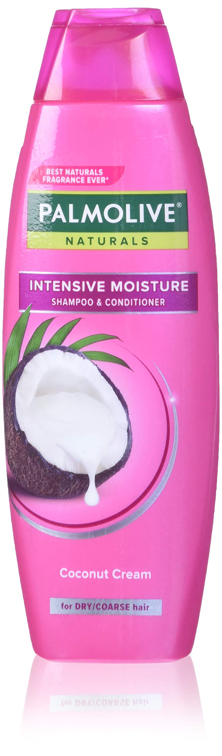 Palmolive Naturals Intensive Moisture Shampoo bottle ready for daily hydration on dry hair.
