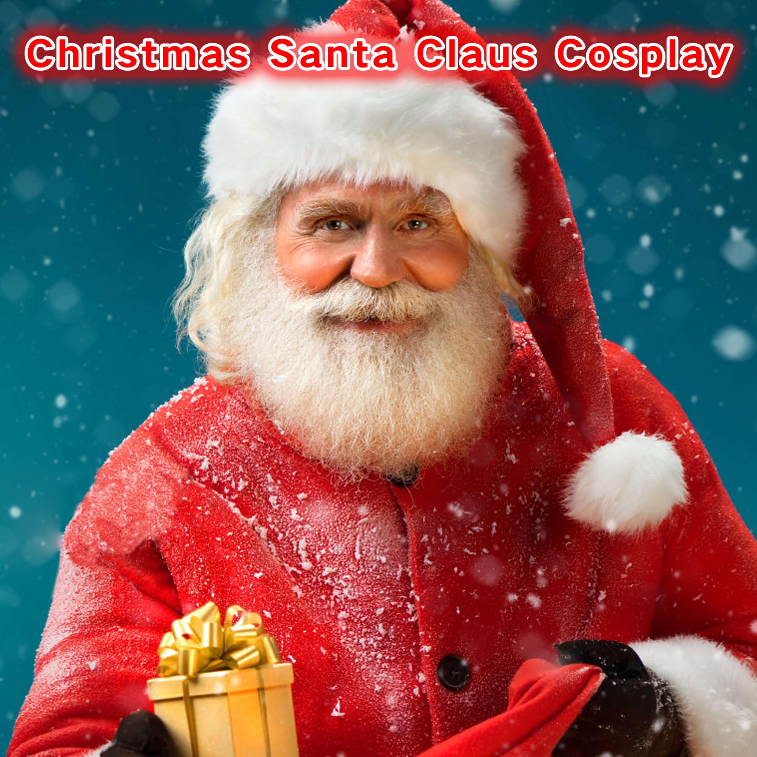 Paminify Christmas white beard cosplay color creates festive effect that's easy to remove.