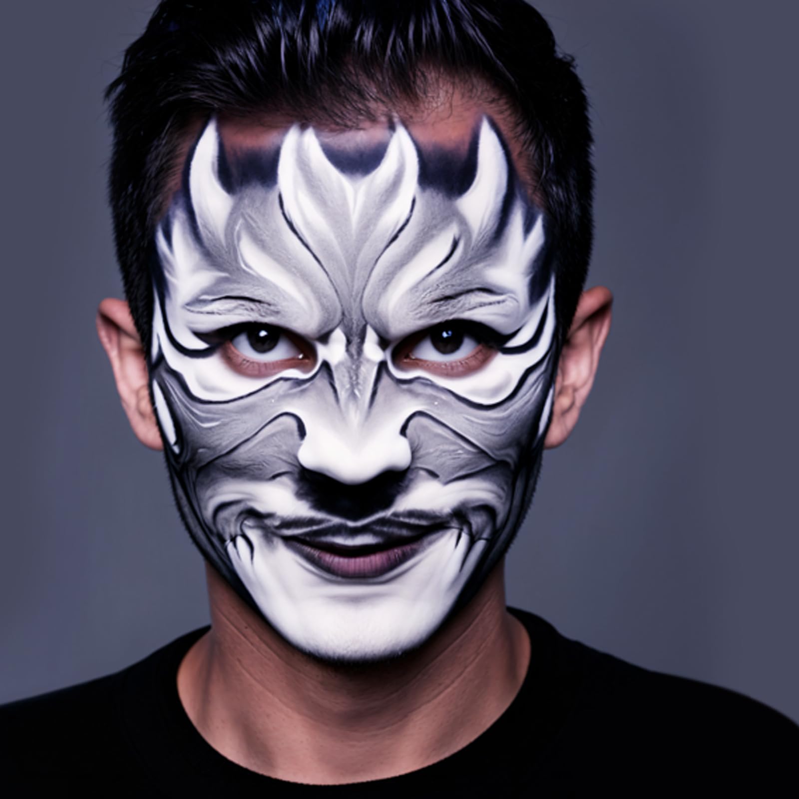 Paminify Halloween cosplay ready makeup in action.