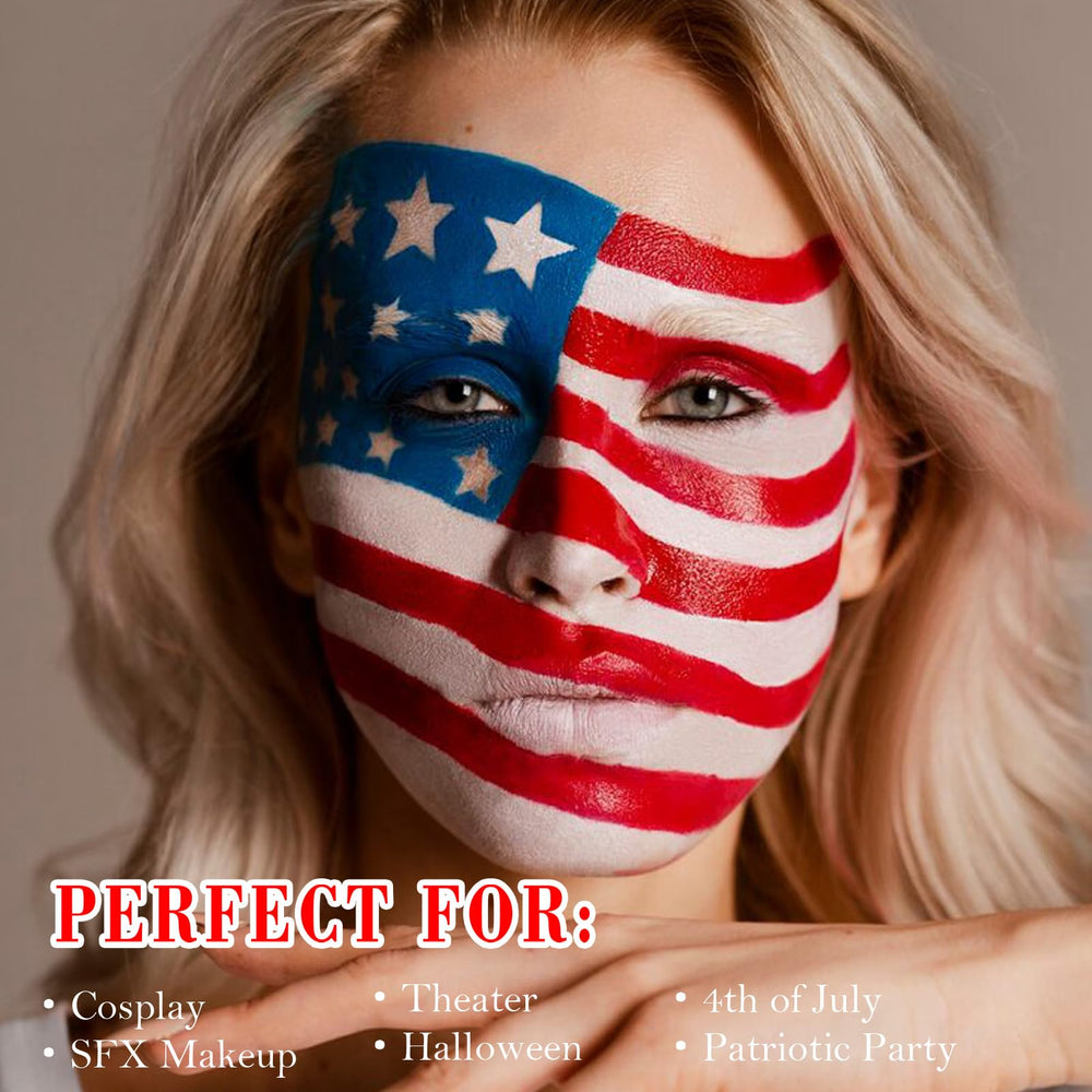 Paminify joker clown look with red and blue shades