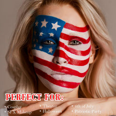 Paminify joker clown look with red and blue shades