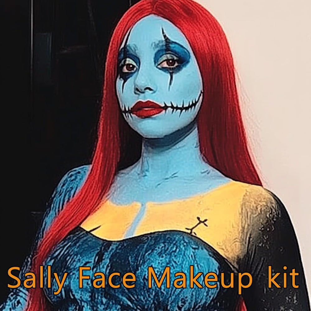 Paminify light-blue body paint on skin suitable for sports events or Halloween.