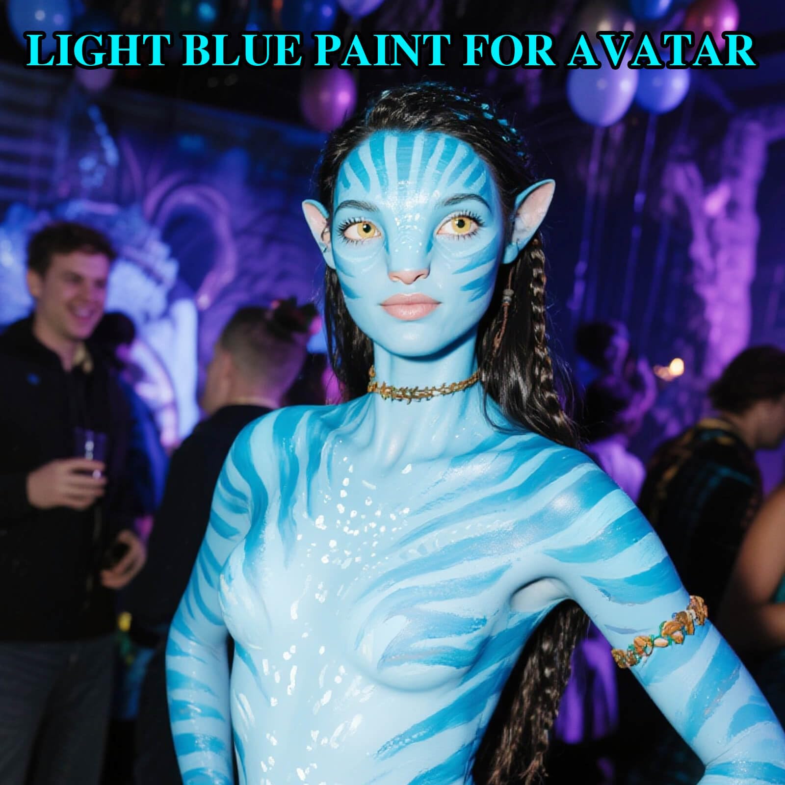 Paminify light-blue paint swatches reveal vibrant pigment for bold cosplay looks.