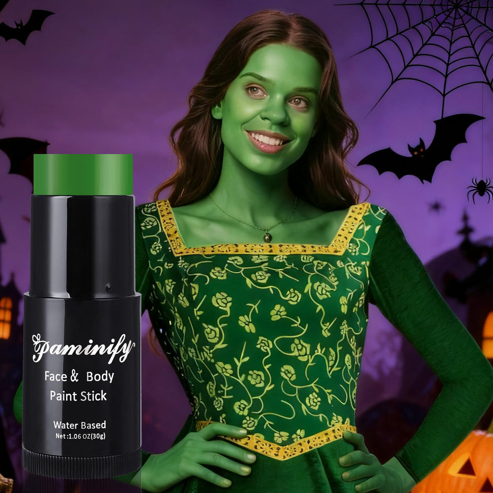 Paminify Witch Green paint stick suitable for Halloween and stage makeup.