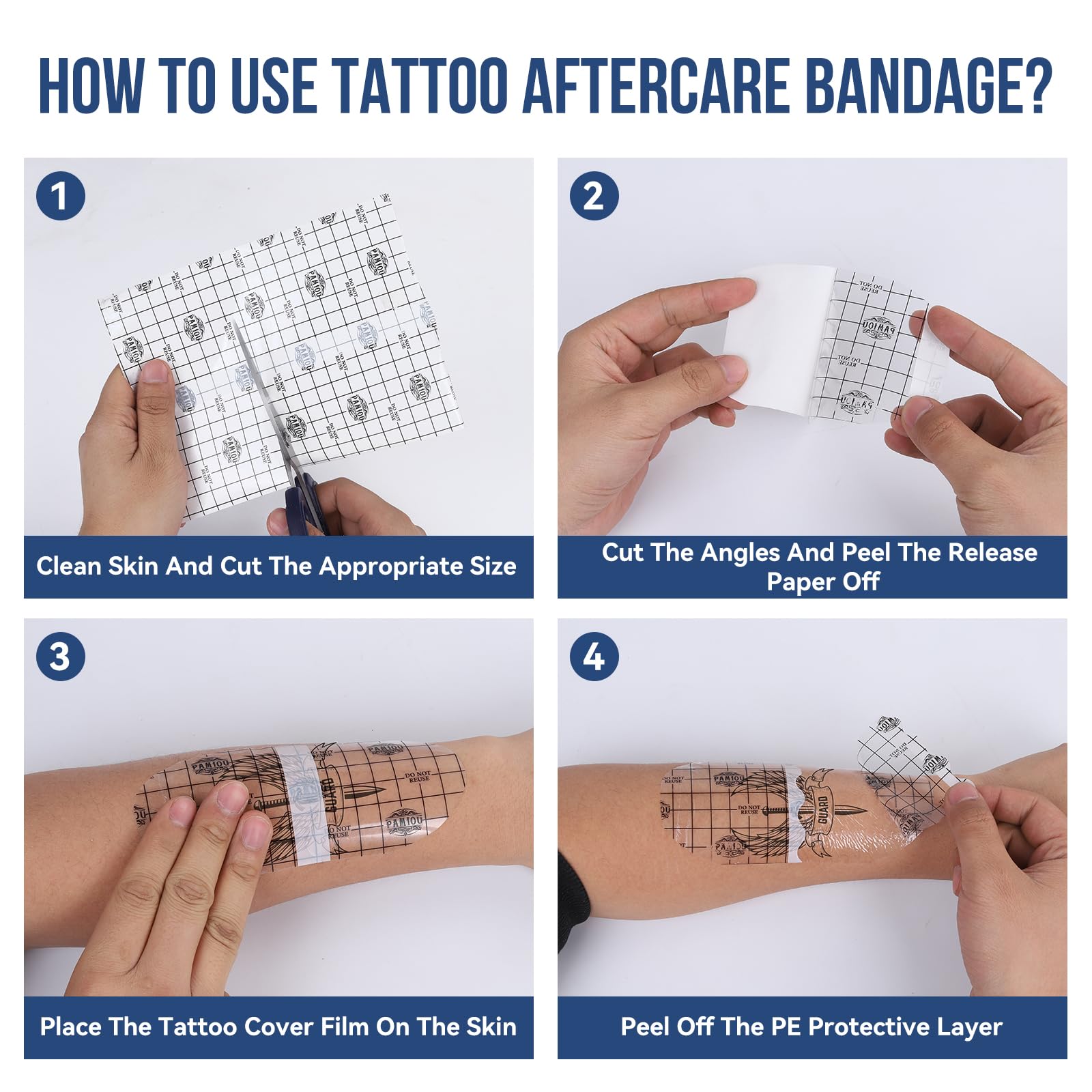Pamiou breathable tattoo bandage supports comfortable healing