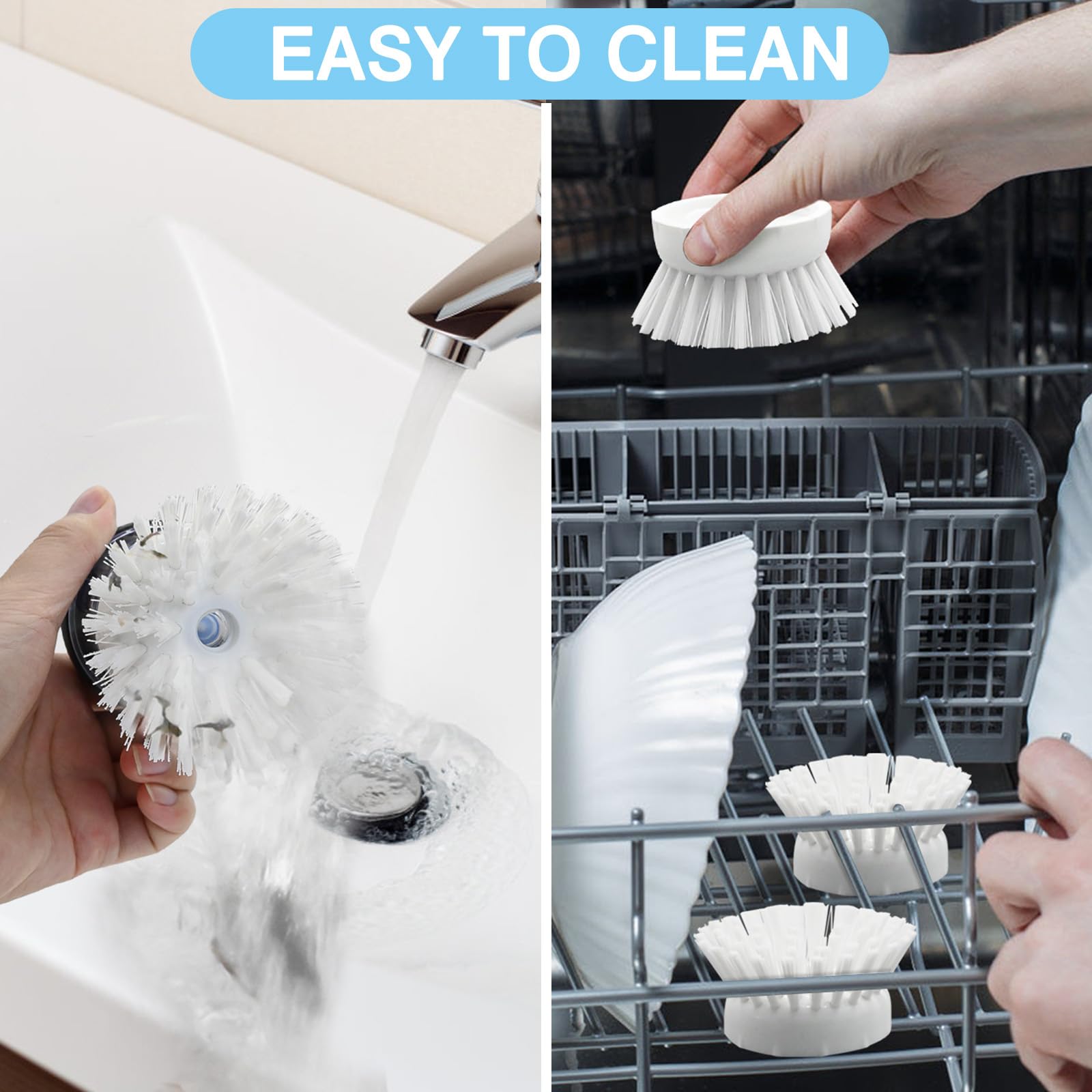 Pamrack refills attach to cordless drill for fast bathroom tile cleaning