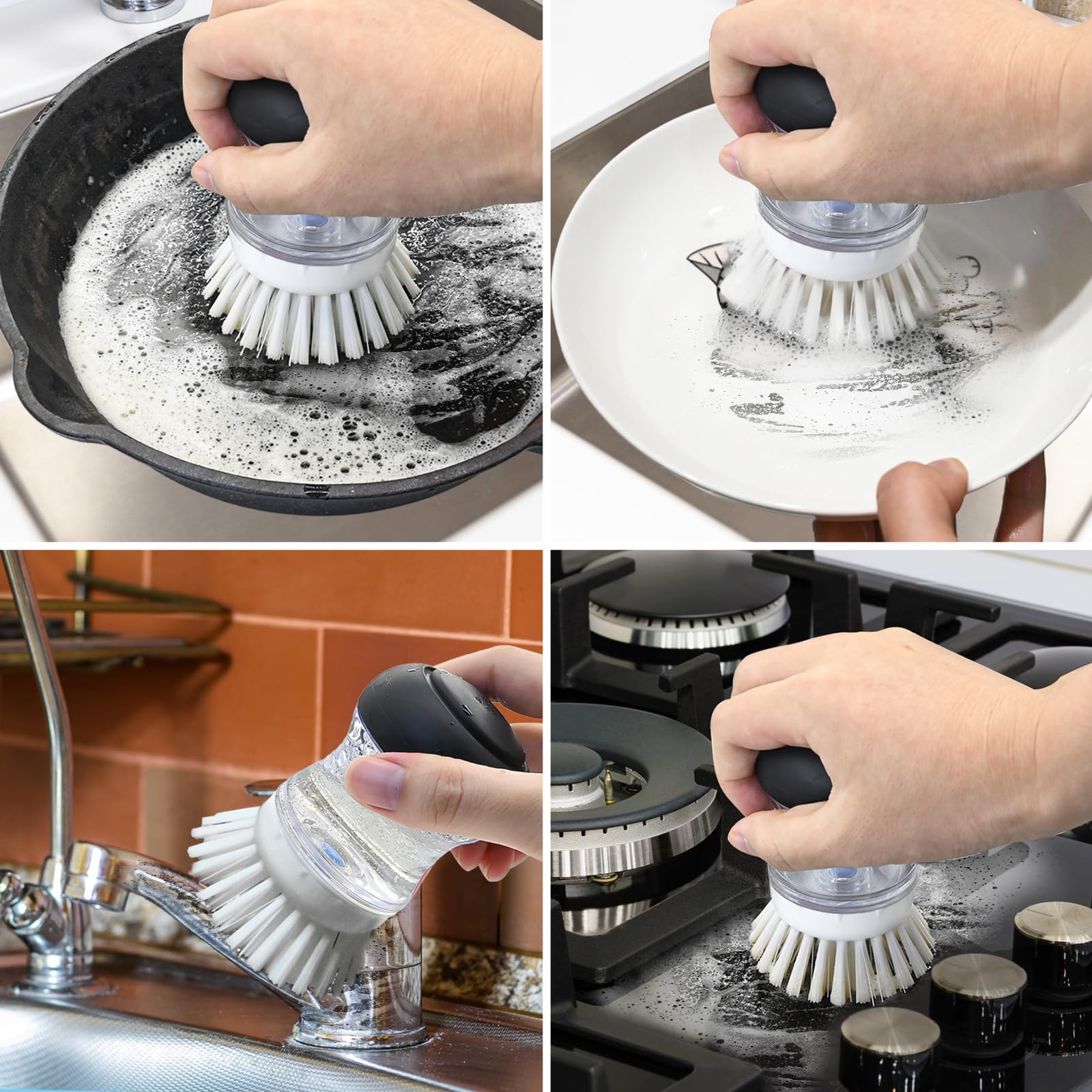 Pamrack reduces splash and soap use during dishwashing, keeping counters dry