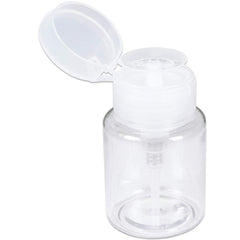 PANA 3oz push-down pump dispenser clear bottle demonstrates mess-free dispensing.