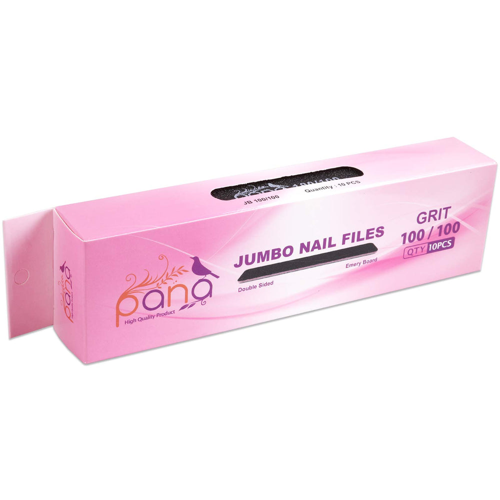Conjunto de 10 limas PANA emery, grano 100/100 para múltiples manicuras.
