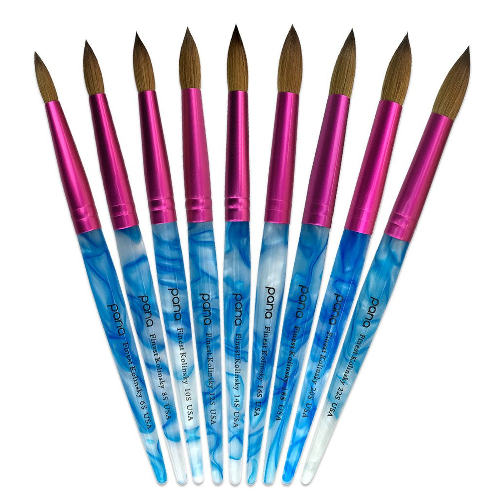 PANA professional-grade Kolinsky hair brush for durable, smooth acrylic results.