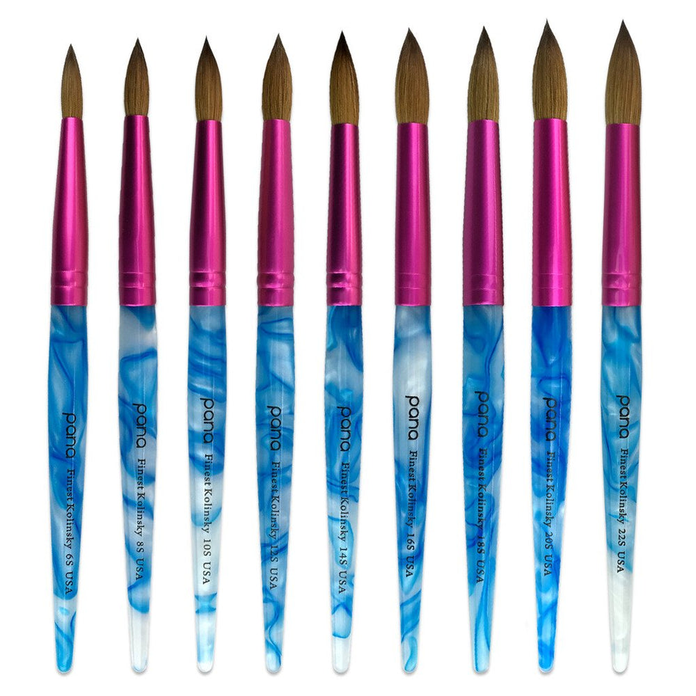 PANA workspace-ready brush with vibrant blue-white swirl elevates desk presence.