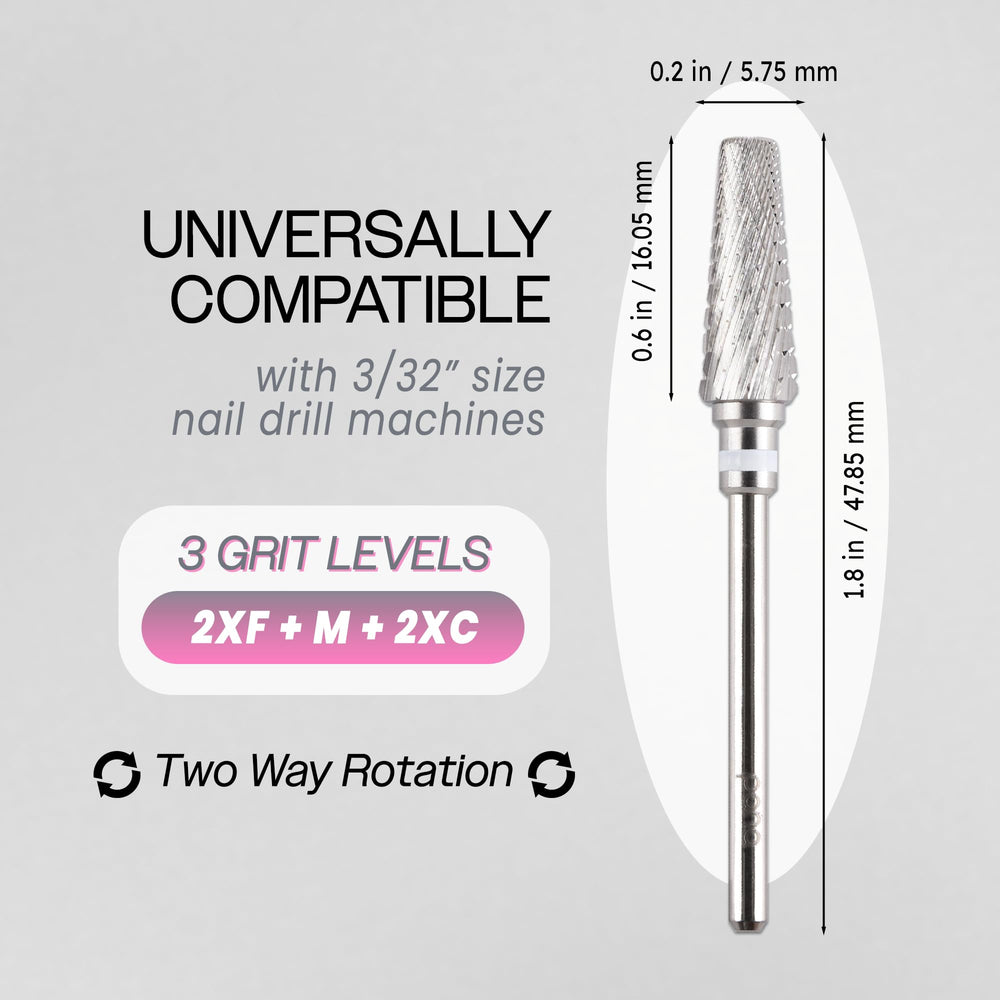 PANA dual rotation nail drill bit ideal for left or right handed use