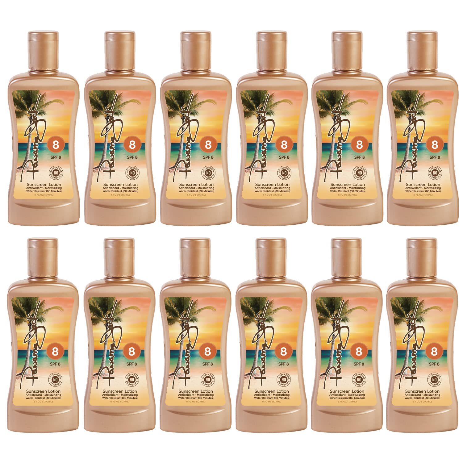 Panama Jack Sunscreen Tanning Lotion SPF 8 beach scene with sunscreen in action