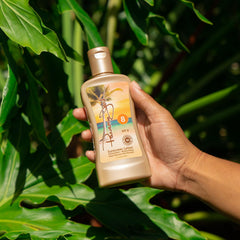Panama Jack Sunscreen Tanning Lotion SPF 8 bottle side, portable protection for beach days