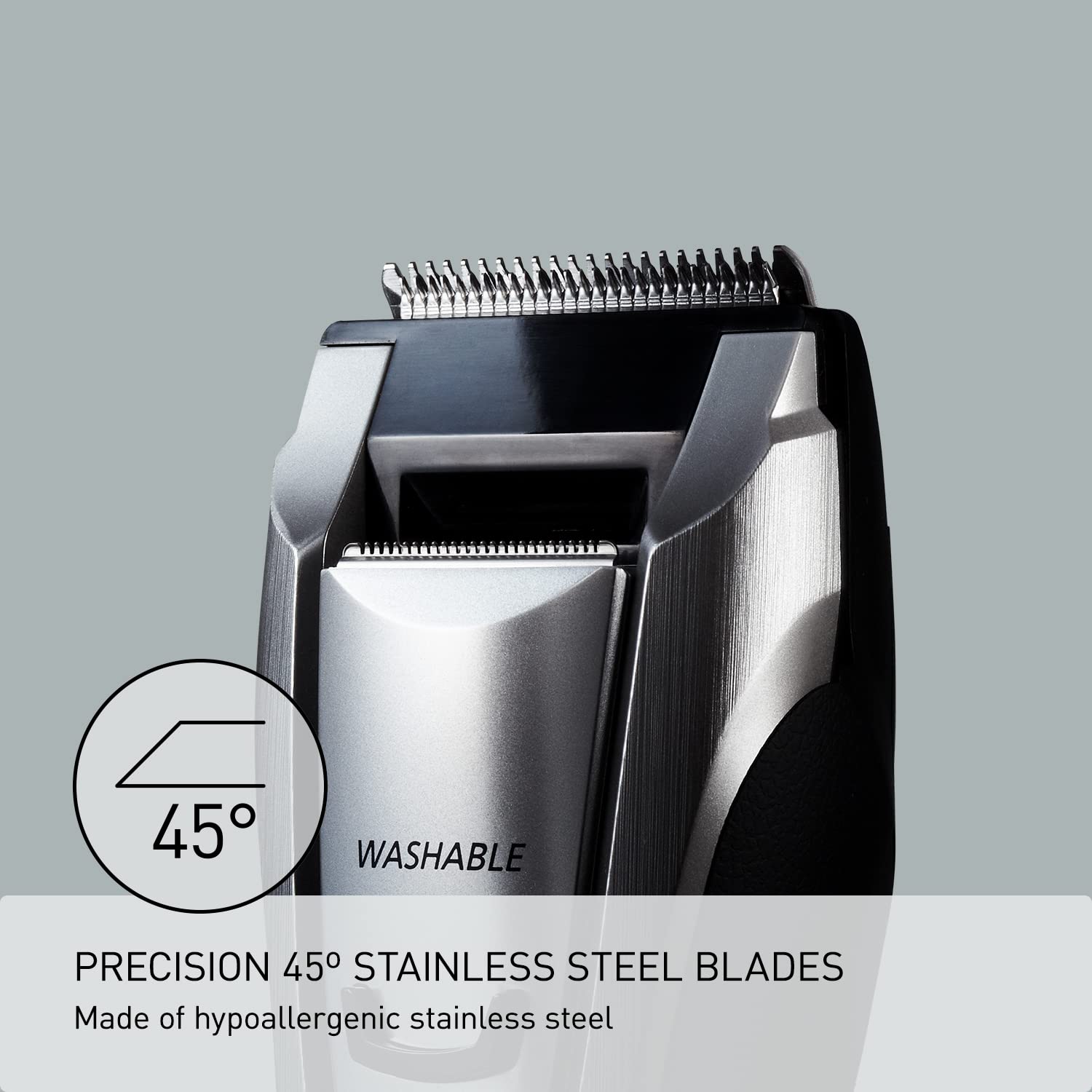 Panasonic ER-GB80-S dial demonstrates adjustable trim lengths for personalized styling