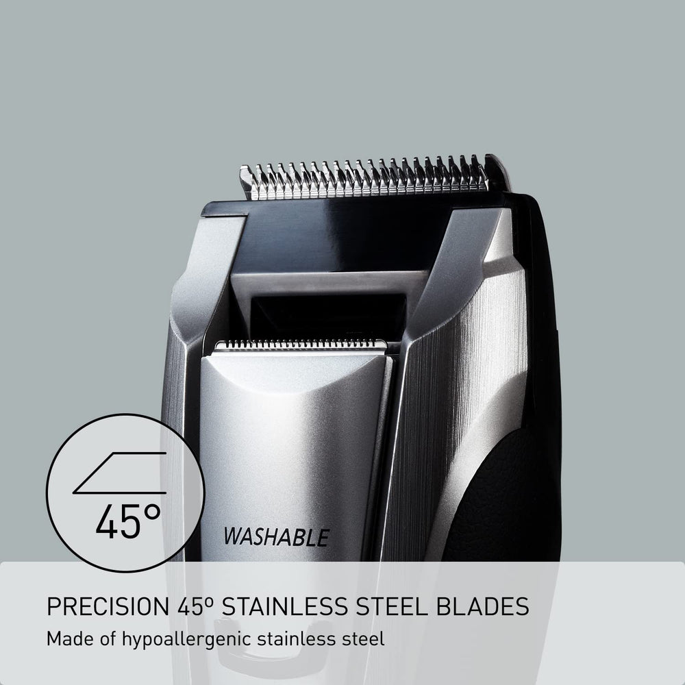 Panasonic ER-GB80-S dial demonstrates adjustable trim lengths for personalized styling